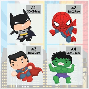 Superhero wall decal, Superhero background, superhero fabric, avengers age of ultron, superhero bedroom, avengers wall decal, PC69A imagen 3