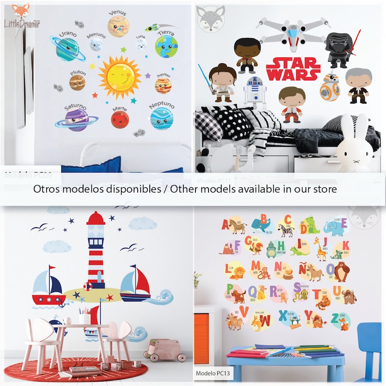 Solar System Decal Boy Nursery Wall Decal Baby Boy Wall Etsy