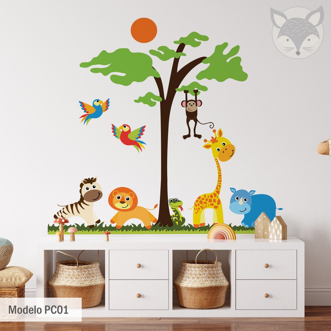 Safari Wall Decal, Boy Nursery Wall Decal, Baby Boy Wall Stickers