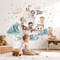 Pirate Wall Decal for Boys Room, Pirate Ship Wall Sticker, Kids Pirate Decor, Adventure Wall Decals, Nautical Kids Room, Ocean Theme Bedroom product logo