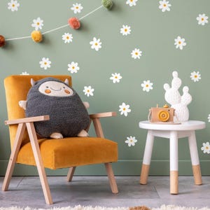 Adesivo da parete con margherite, adesivo da parete con fiori, adesivo da parete moderno boho, decorazioni per la cameretta dei bambini, adesivi da parete con margherite, adesivo da parete per cameretta boho, adesivo con margherite