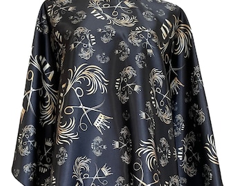 Black and Gold Barber Cape, VIP Salon Styling Apron
