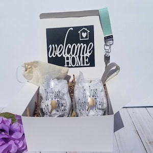 Housewarming gift, housewarming glass, Real Estate client gifts, House closing gifts, Welcome home gift, new home gift, Realtor client gift