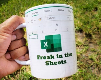 Excel mug, office mug, coffee mug, finance mug, Gag gifts, Funny mug, Excel themed gift, ceramic mug