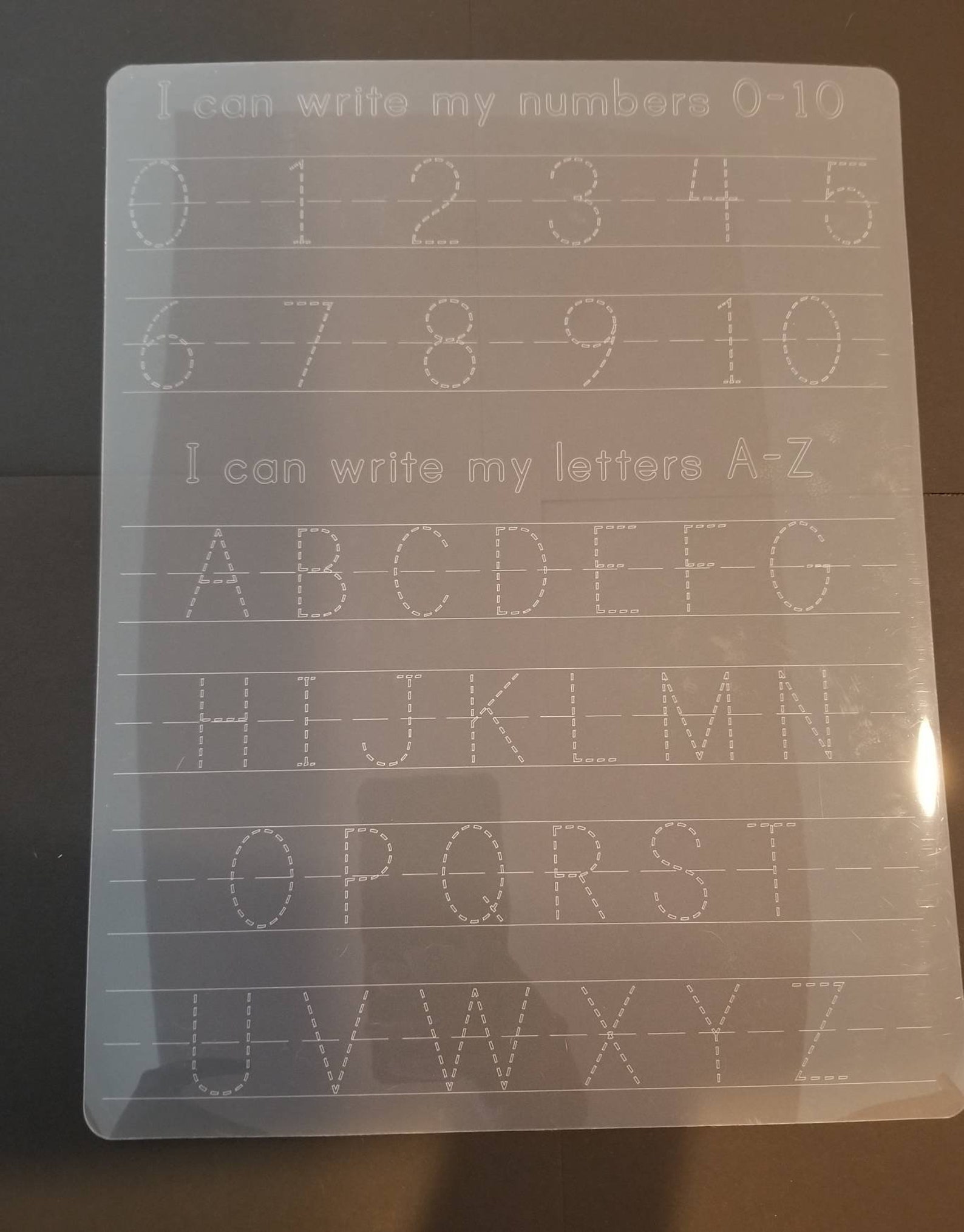 Early Learning Abc Tracing Mat Dry Erase Tracing Mat Dry Etsy