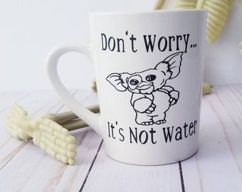 movie mugs, Gizmo mug, 80's movies, gremlin mug, tv theme mugs, retro mugs, gremlin cups, Movie themes
