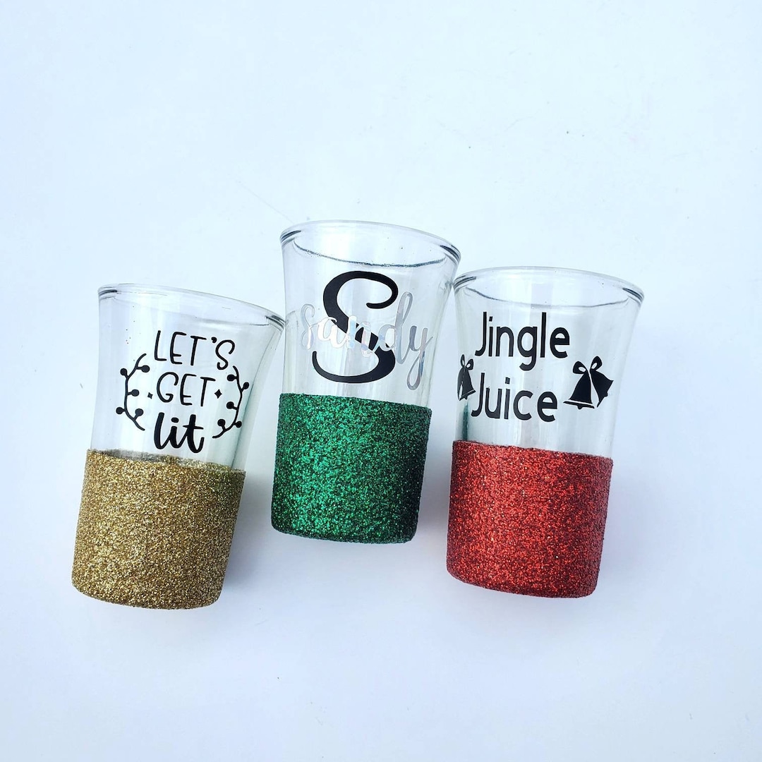 Christmas Shot Glass, Holiday Shot Glasses, Christmas Shot Set