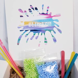 DIY Slime Kit, kids party box, birthday party favor, Slime Kit, diy slime party, diy slime kids craft, birthday party kit, activity box image 6