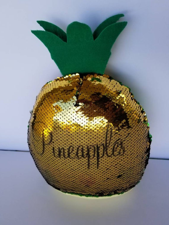 sequin pineapple pillow