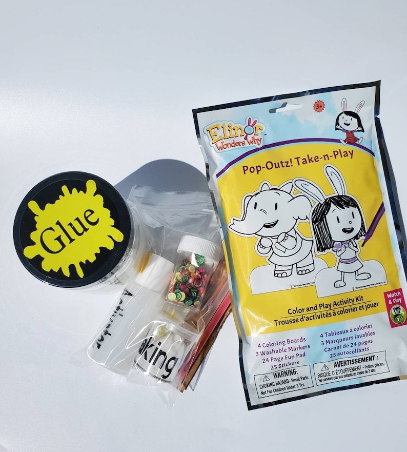 DIY Slime Kit, kids party box, birthday party favor, Slime Kit, diy slime party, diy slime kids craft, birthday party kit, activity box image 5