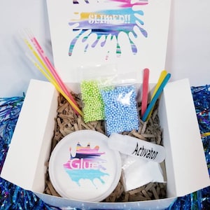 DIY Slime Kit, kids party box, birthday party favor, Slime Kit, diy slime party, diy slime kids craft, birthday party kit, activity box image 1