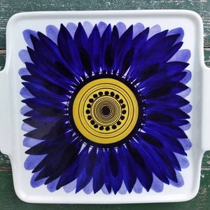 Arabia Blue flower cheese tray pattern  Svea Granlund Esteri Tomula Arabia Finland