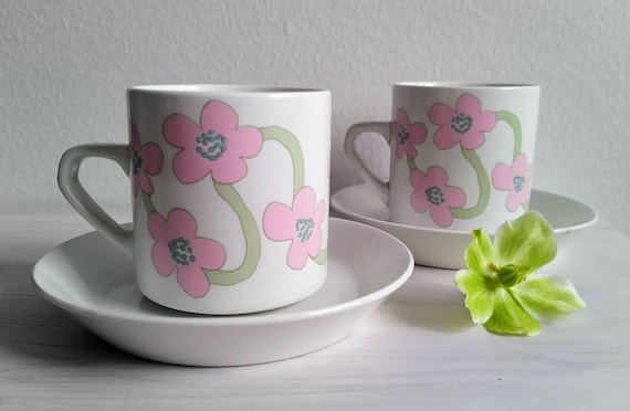 arabia ☘ brown leaf cup ＆ saucer (b)