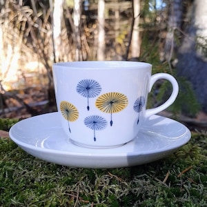 Arabia Rare Hattara coffee cup  and  saucer  Esteri Tomula Arabia Finland