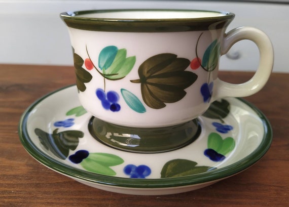 Arabia Palermo Coffee Cup and Saucer Dorrit Von Fieandt Arabia 
