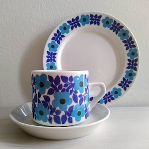 Arabia Ahmet Like NEW tea cup,  saucer  and side plate Raija Uosikkinen Arabia Finland Arabia
