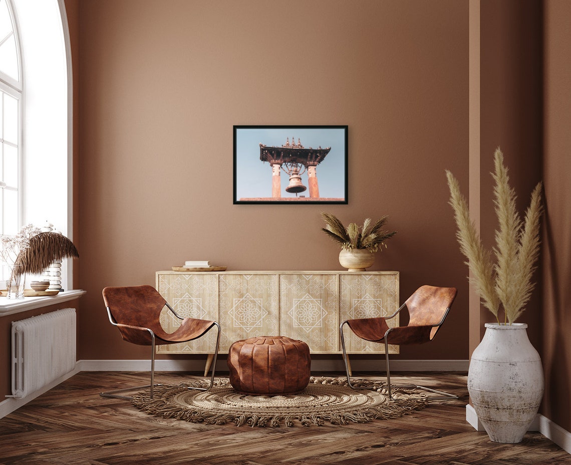 Nepali art Bell wall decor Arch wall decor Buddhist Wall Etsy