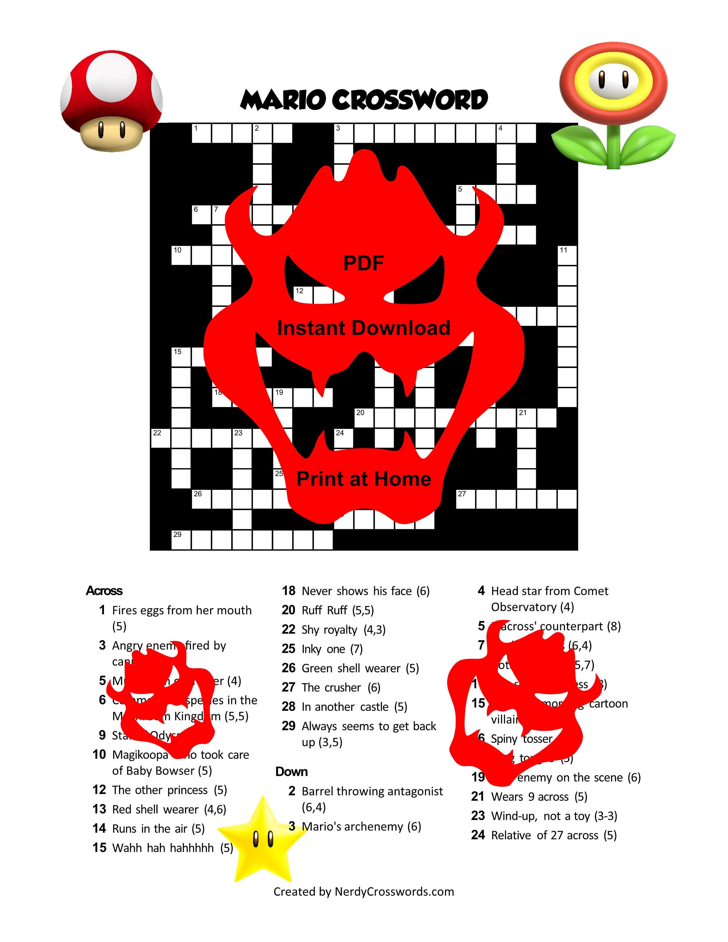 Planet In The Super Mario Galaxy Crossword