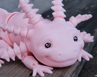 Articulated Axolotl Fidget Toy, Desk Fidget Toy, Sensory Toys Adult, ADHD Fidget, 3D Printed Axolotl Made to Order, Axolotl Flexi Gills