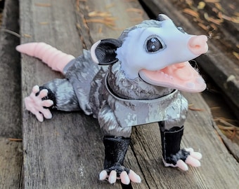 Cute Opossum Flexi Toy, Desk Fidget Toy, Sensory Toys Adult, ADHD Fidget, Realistic Opossum in 4 Colors, 10in long Possum Fidget