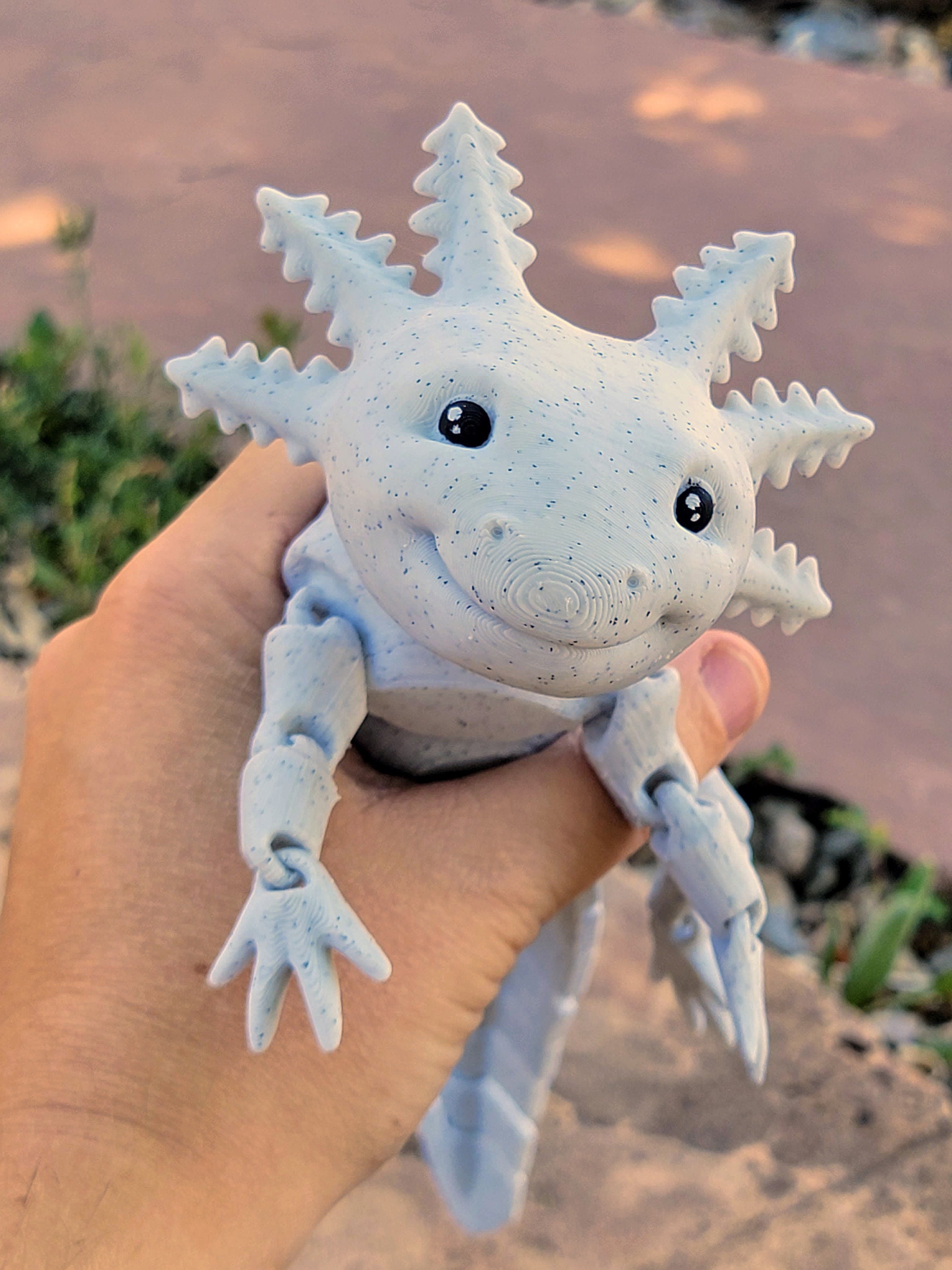 Articulated Axolotl Fidget Toy Desk Fidget Toy Sensory Toys Etsy Hong