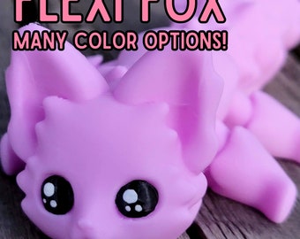 Baby Fox Fidget Toy, Desk Fidget Toy, Sensory Toys Adult, ADHD Fidget, 3D Printed Fox Made to Order, Articulated Fox