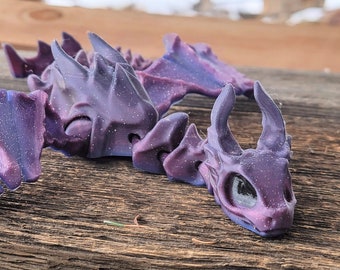 Articulated Skeleton Dragon Fidget Toy, Sensory Bone Dragon, ADHD Fidget Adult, Flexible Deathwish Spirit, 3D Printed Dragon Toy