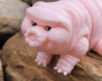 Articulated Tardigrade Fidget Toy, 3D Printed Water Bear