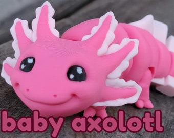 Baby Axolotl Fidget Toy, Desk Fidget Toy, Sensory Toys Adult, ADHD Fidget, 3D Printed Axolotl Made to Order, Custom Keychain, Axo Tadpole