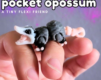 Tiny Flexi Opossum, Pocket Pal Fidget Toy