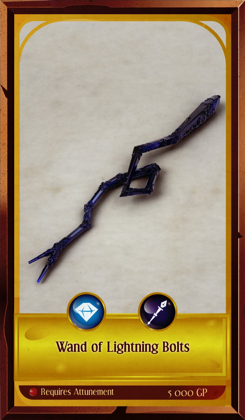 Wand of Lightning Bolts Roleplaying Accessory LARP Prop Etsy