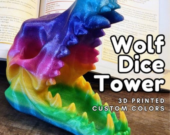 Wolf Skull Dice Tower, Dungeons and Dragons, TTRPG Accessories, Gifts for Dungeon Master