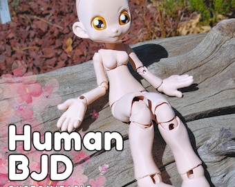 Human BJD,  Ball Jointed Doll Kit, comes in kit or fully assembled, 10'' tall, DIY articulated female or male ball-jointed doll, Kabbit BJD