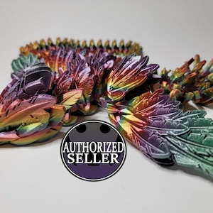 Articulated Feathered Serpent Fidget Toy, Articulated Dragon, Dragon Gifts for Teens, Quetzalcoatl Art, Desk Fidget Toy, Sensory Toys Adult