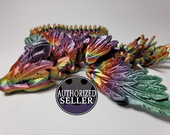 Articulated Feathered Serpent Fidget Toy, Articulated Dragon, Dragon Gifts for Teens, Quetzalcoatl Art, Desk Fidget Toy, Sensory Toys Adult