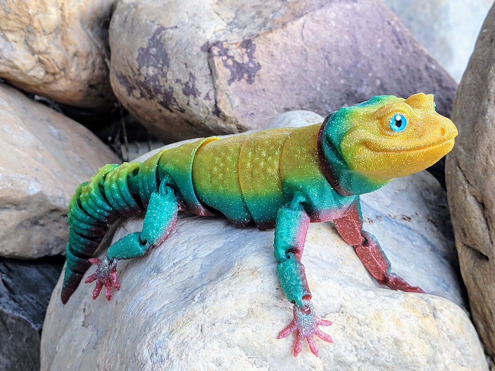 articulated-leopard-gecko-fidget-toy-desk-fidget-toy-sensory-etsy