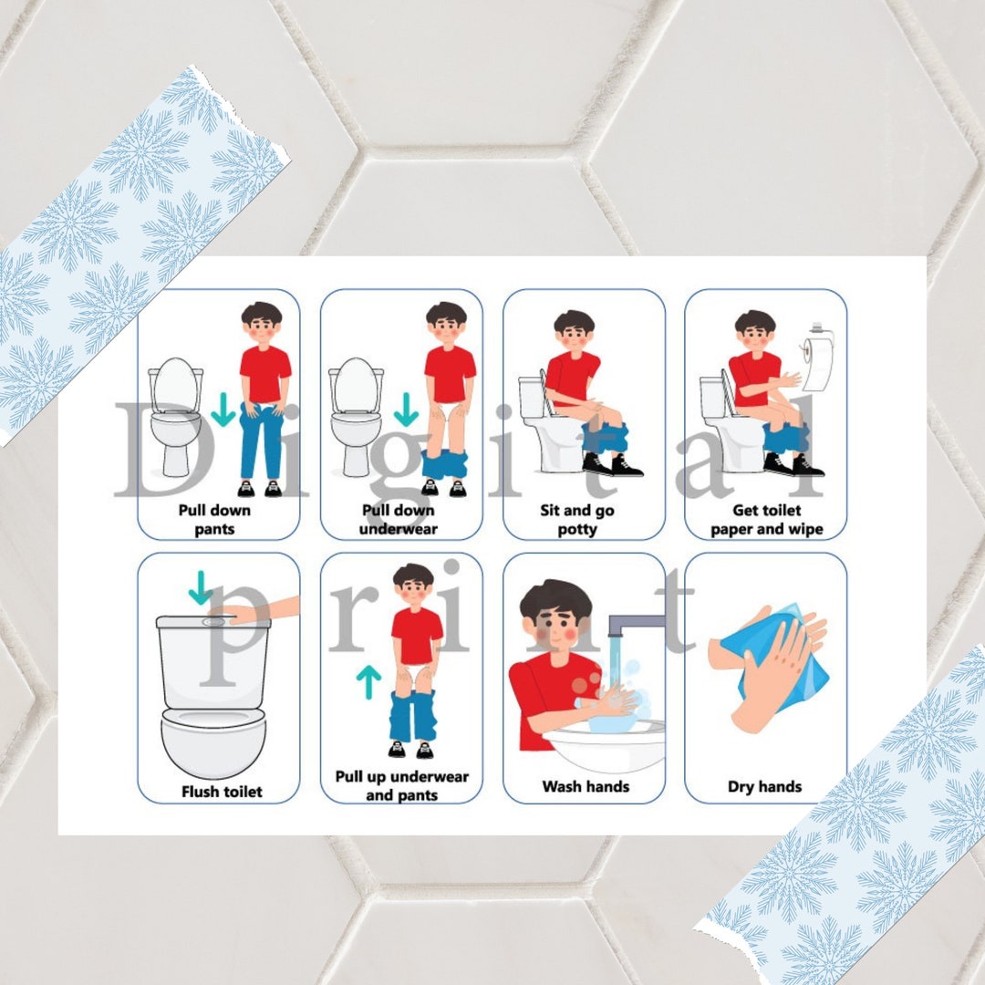 Printable Visual Toilet Training for Boys ABA Visuals Etsy