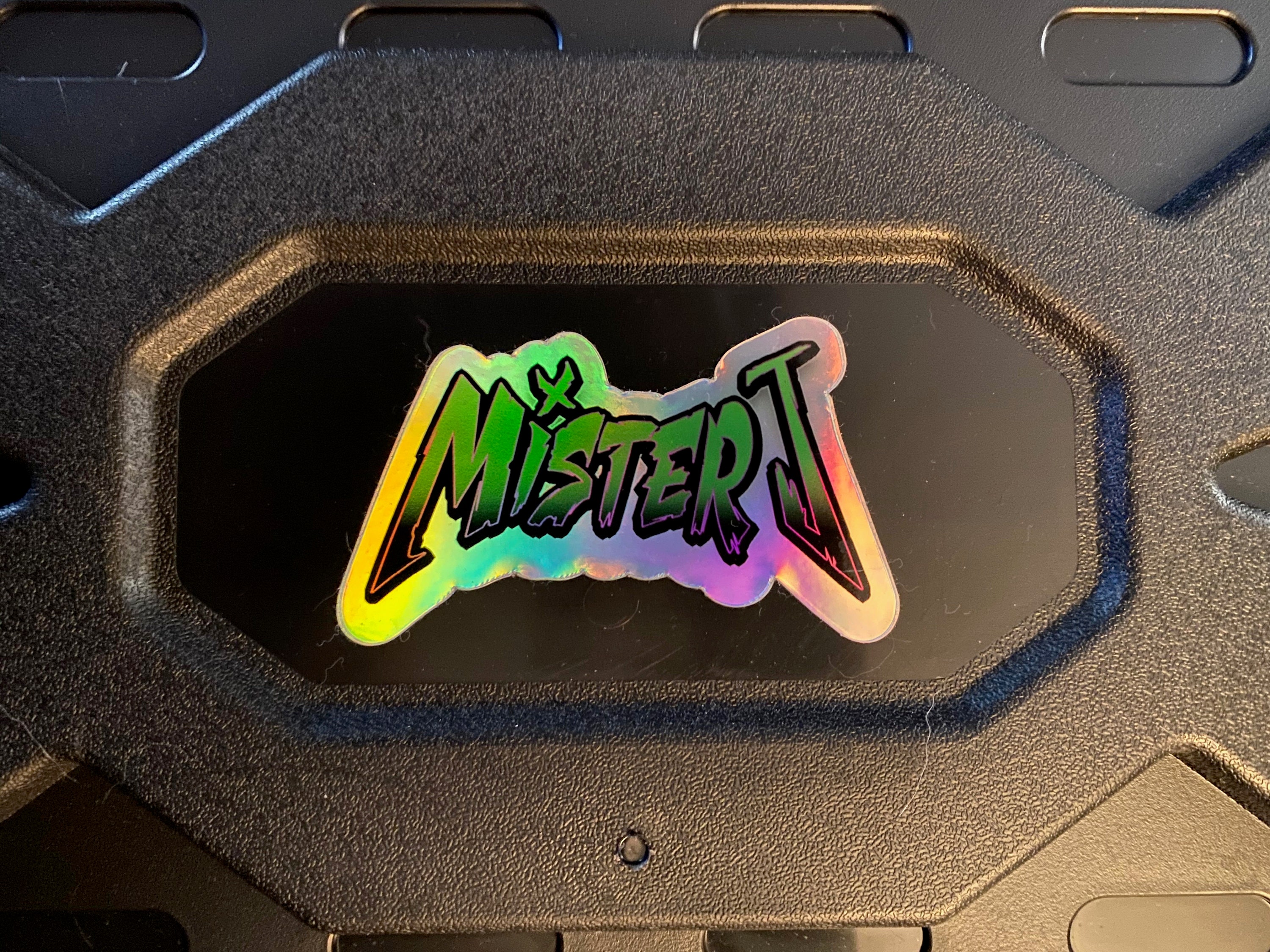 Mister J Logo Holographic Sticker Etsy UK