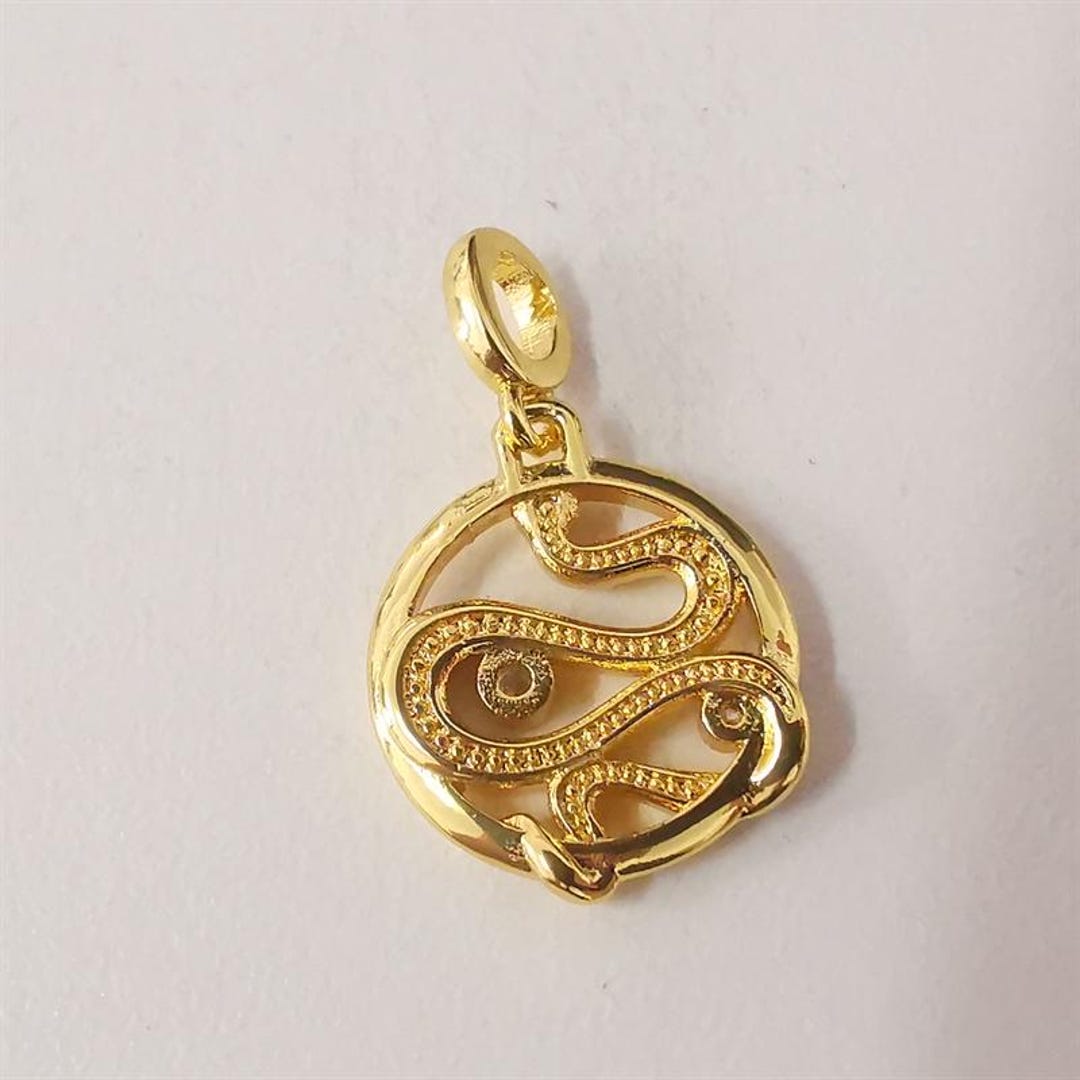 New Pandora Me Gold Crystals Pavé Snake Medallion Charm - Etsy