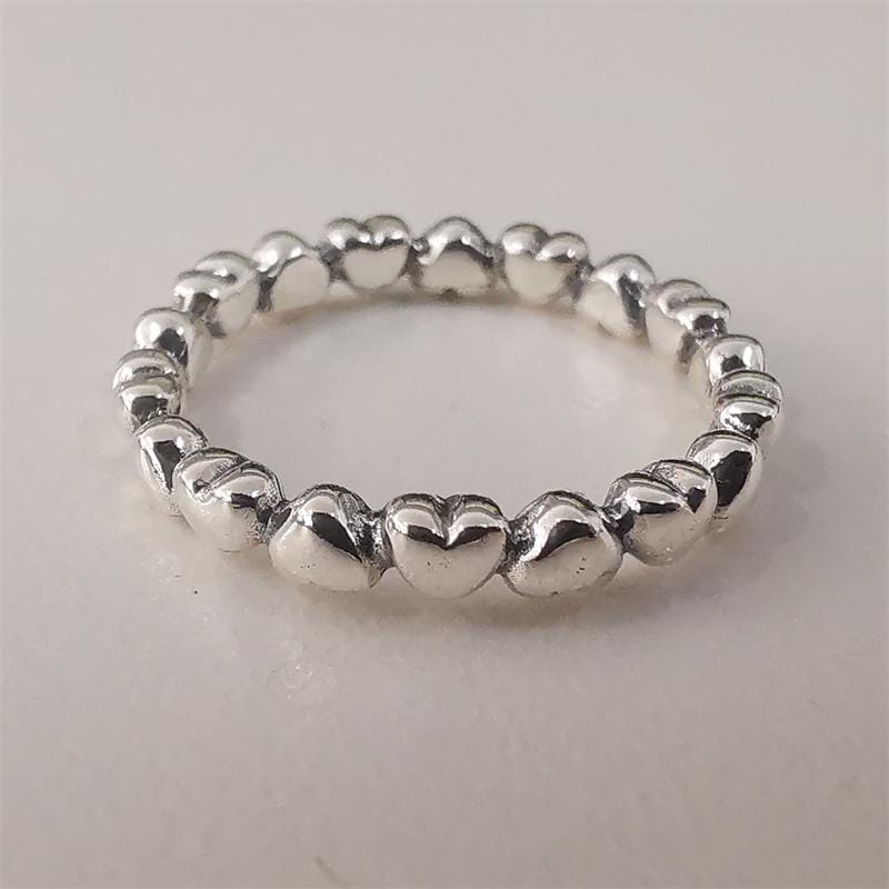 pandora chain of hearts stackable ring  ale s925 retired