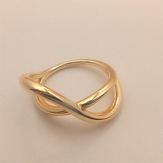 Band Ring Pandora 18k Gold Ring Retired Pandora Shine &trade
