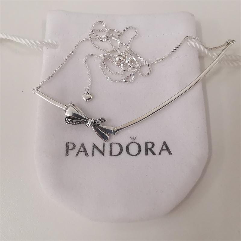 Pandora Necklace Brilliant Curved Bar-50 Ireland