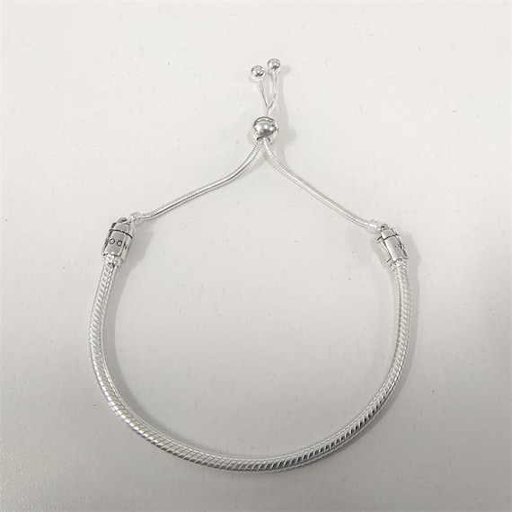 silver pandora moments silver sliding bracelet-28cm