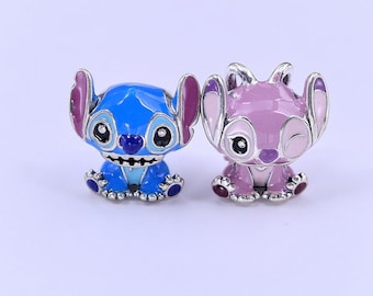 pandora silber s925 ale x pandora stich und engel charm duo