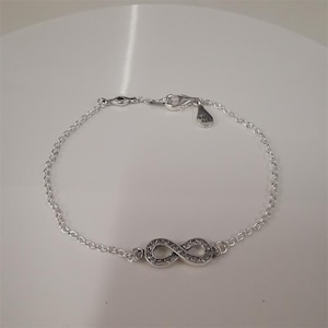 pandora s925 silver symbol of infinity with cz bracelet