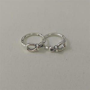 pandora infinity knot hoops earrings