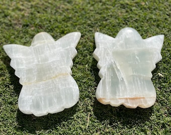 Mangano calcite crystal angel