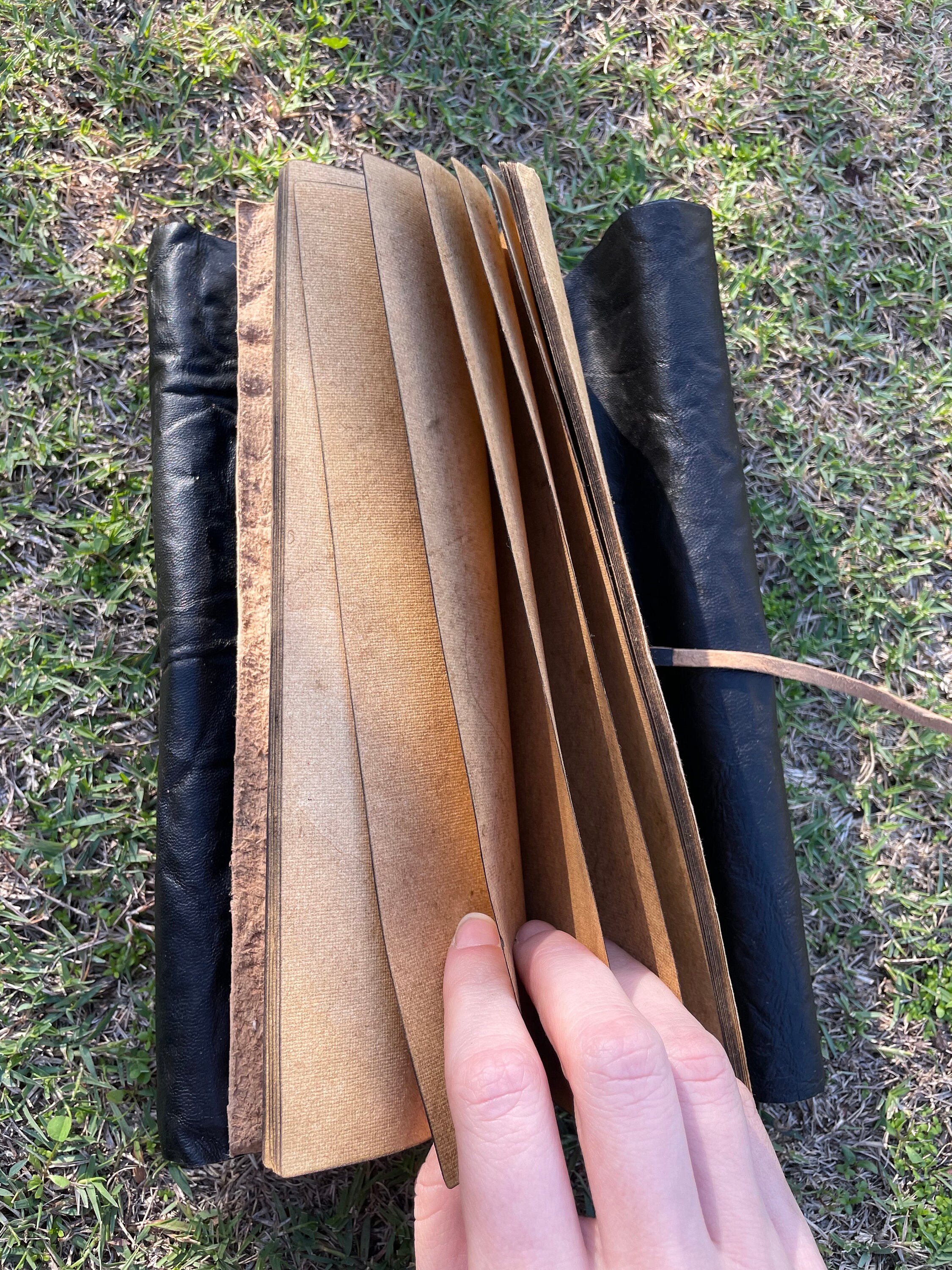 Vintage Leather Scroll Journal - Etsy