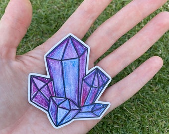 Crystal sticker dye cut original watercolour art design