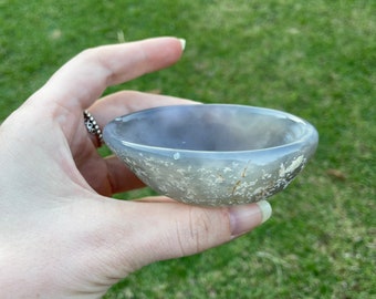 Agate crystal trinket bowl